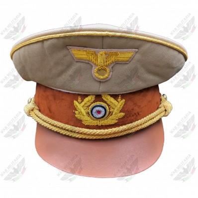 Adolf Hitler Visor Cap Brown - Embroidered